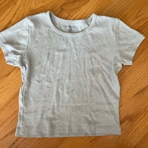 Brandy Melville Blue Ashlyn Heart Top